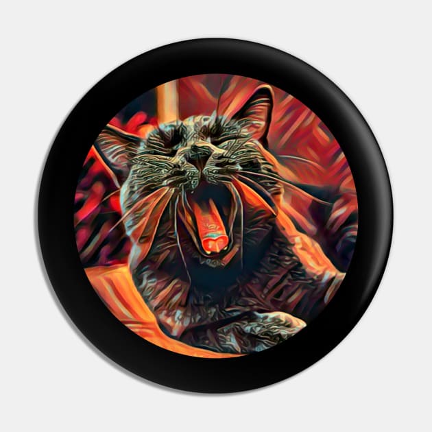 Daring floppy cat Pin by GoranDesign
