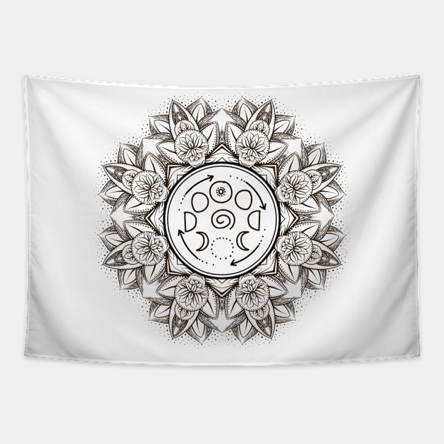 Lotus Mandala 23 Tapestry by Olga Berlet