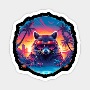 Raccoon in sunglasses Magnet