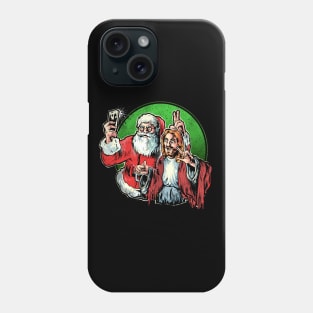 Santa Claus Jesus selfie Phone Case