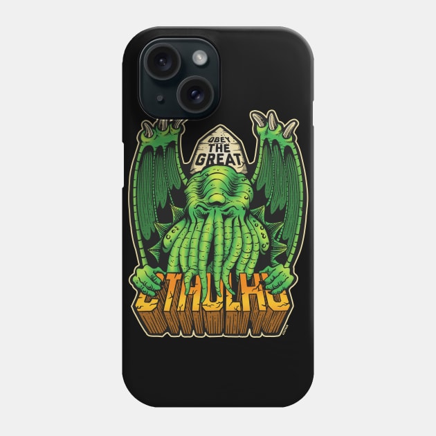 The Great Cthulhu Phone Case by Azafran