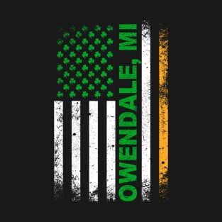 Irish American Flag OWENDALE, MI T-Shirt