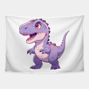 Cute Allosaurus Chibi Style Tapestry