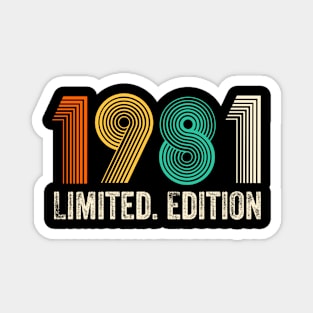 Vintage 1981 Birthday Retro 1981 For Men Women born in 1981 Magnet