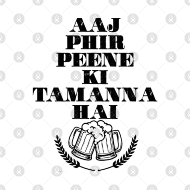 Aaj phir peene ki tamanna hai by SAN ART STUDIO 