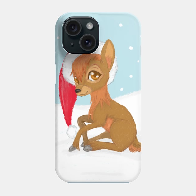 Baby Christmas Reindeer Phone Case by SakuraDragon