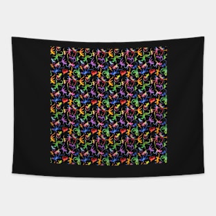 Rainbow Lizards Tapestry