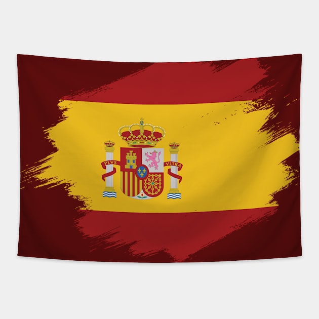 Spain Flag Tapestry by HarlinDesign