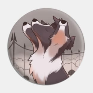 If Cerberus was a Border Collie Pin