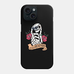 Rose and skull Phone Case