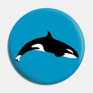 Killer whale diving Pin