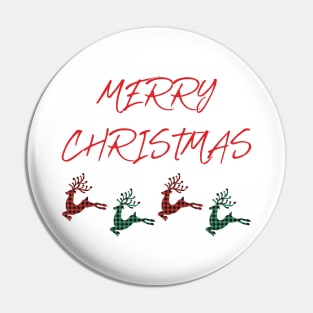 Merry Christmas Reindeer Pin