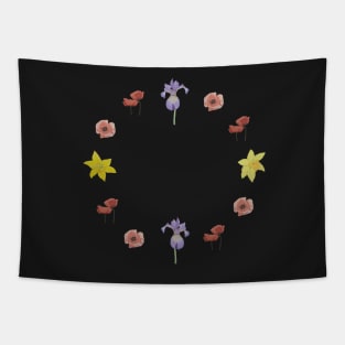 Flowers circle Tapestry