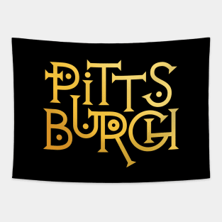 Pittsburgh Cool Techy Lettering Tapestry