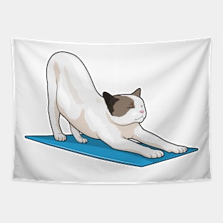 Cat Yoga Meditation Fitness Tapestry