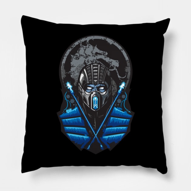 The Blue Warrior Pillow by MatamorosGraphicDesign