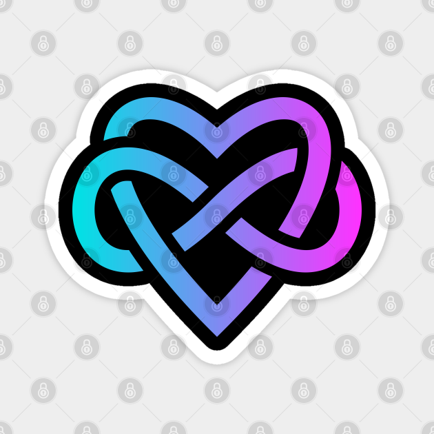 Polyamory Infinity Heart Symbol Trippy Polyamorous Throuple Polyamory Magnet Teepublic 1228