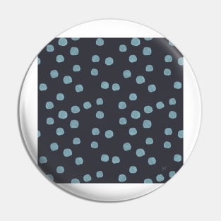 Polka Dots - Turquoise & Gray Pin