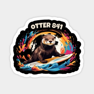 Surfing Otter 841 Otter My Way California Sea Otter Magnet