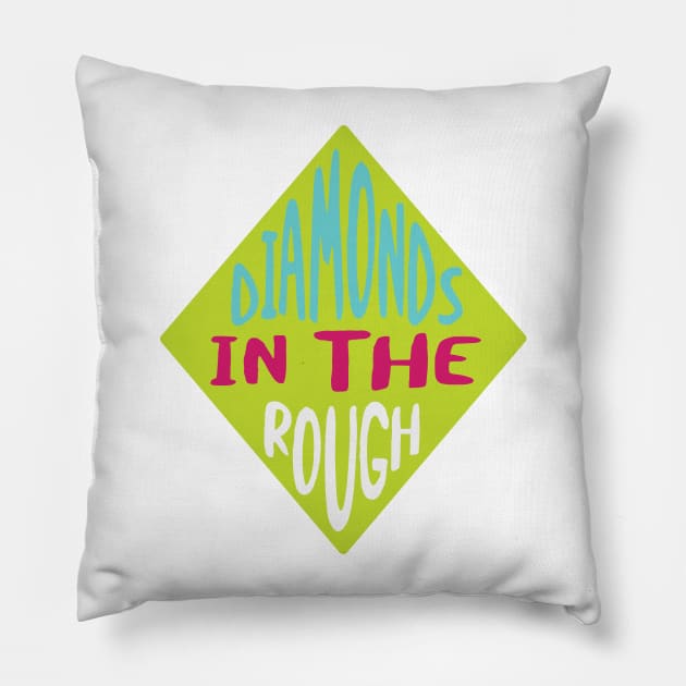 Geology Pun Diamonds in the Rough Pillow by whyitsme