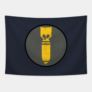 WW2 Retro Bomber Patch (distressed) Tapestry