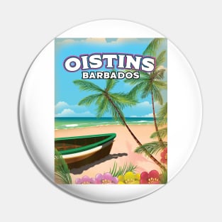 Oistins Barbados vintage beach poster Pin