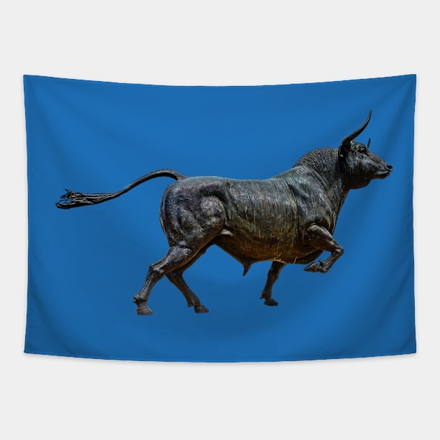 Bull on the run Tapestry by dalyndigaital2@gmail.com