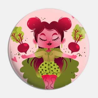 Beetroot Sorceress Pin