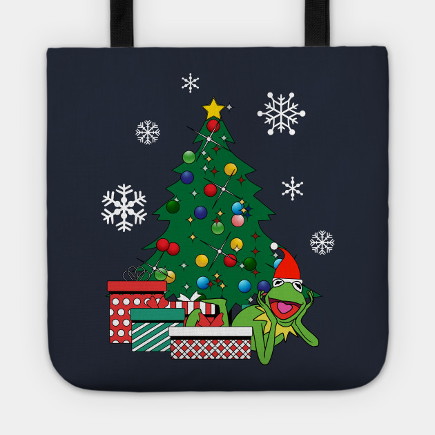 Kermit Around The Christmas Tree Muppets Kermit Tote Teepublic