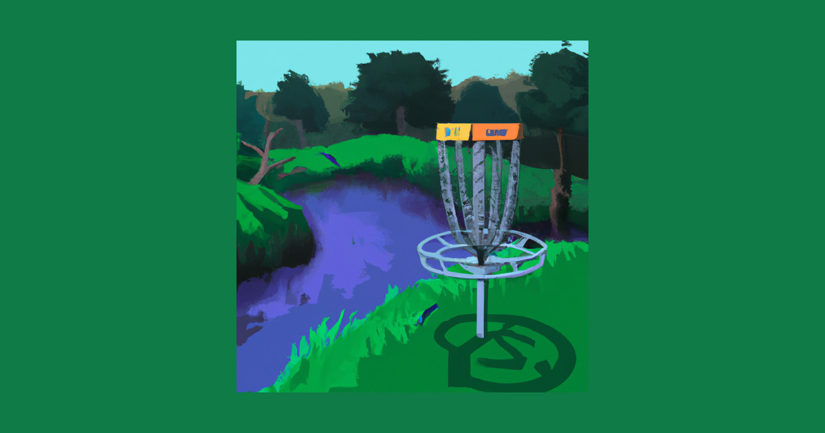 Disc Golf Next to a River Disc Golf TShirt TeePublic