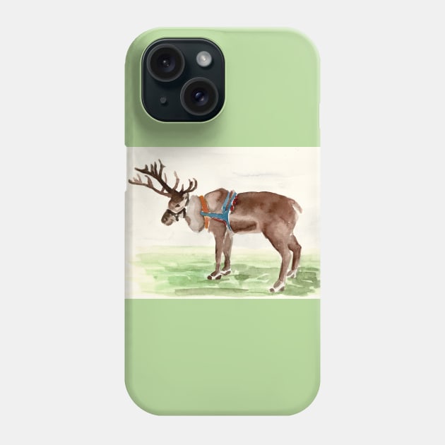 reindeer Phone Case by svenj-creates