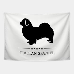 Tibetan Spaniel Black Silhouette Tapestry