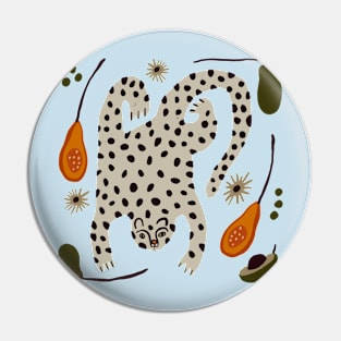 Spotted snow leopard Pin