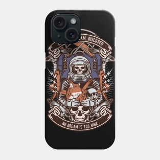 Skull astronaut Phone Case