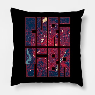 Curitiba, Brazil City Map Typography - Hope Pillow