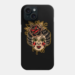 Traditional sadgirl Phone Case