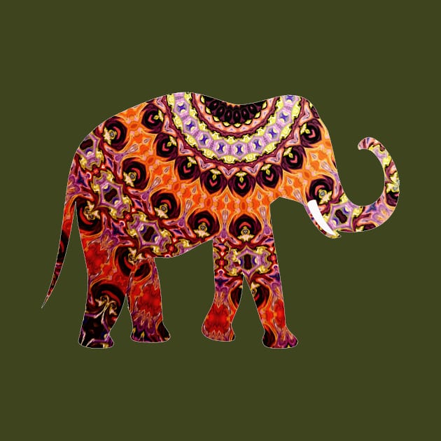 Cute Elephant African Tribal Watercolor Artwork by PatrioTEEism