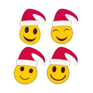 Santa Christmas Smileys T-Shirt