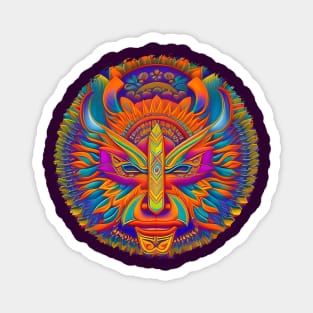 New World Gods (32) - Mesoamerican Inspired Psychedelic Art Magnet