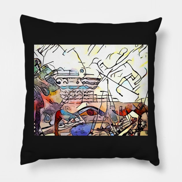 Kandinsky meets Cartagena, motif 3 Pillow by Zamart20