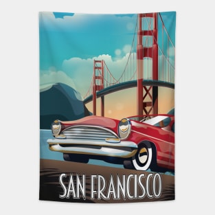 San Francisco Golden Sunset Tapestry