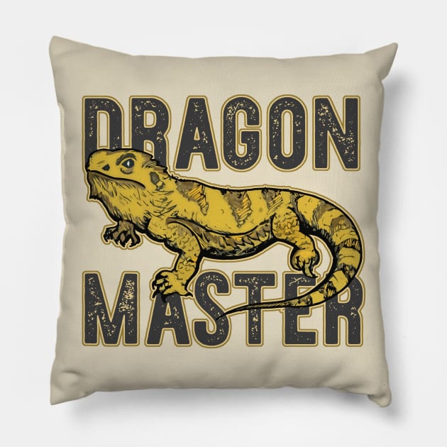 Bearded Dragon - Dragon Master Pillow by saitken