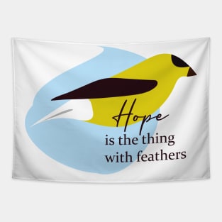 Emily Dickinson Poem Quote Hope is the thing with feathers Tapestry