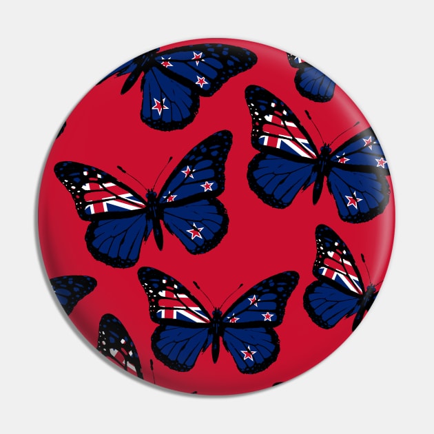 Vintage New Zealand Butterfly Moth Stand with New Zealand |  Waitangi Day National Celebration Pin by Mochabonk