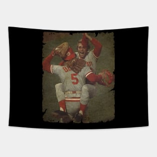 Will McEnaney and Johnny Bench - 1975 WS Tapestry