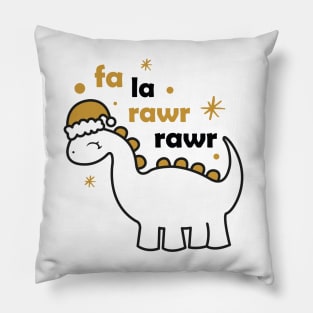 Fa la rawr rawr Christmas Dino Pillow