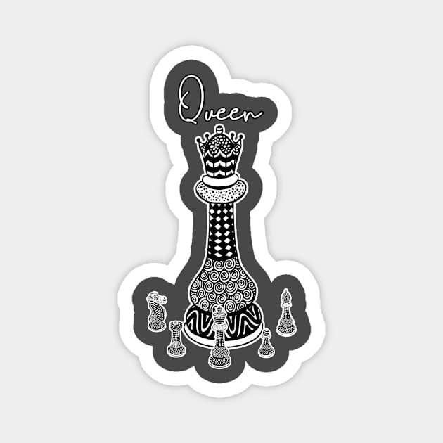 Chess Player Queen Magnet by letnothingstopyou