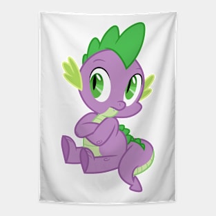 Spike sitting arms crossed Tapestry