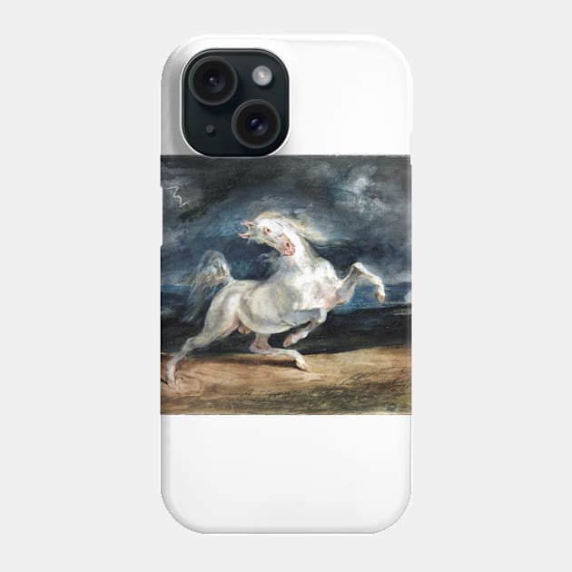 Eugene Delacroix Horse Frightened by Lightning Phone Case by pdpress