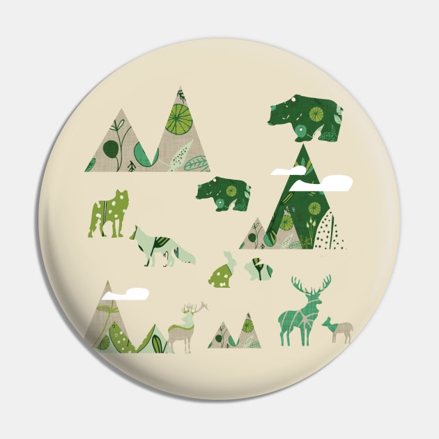 Woodland - Canadian Wildlife Pin by bruxamagica